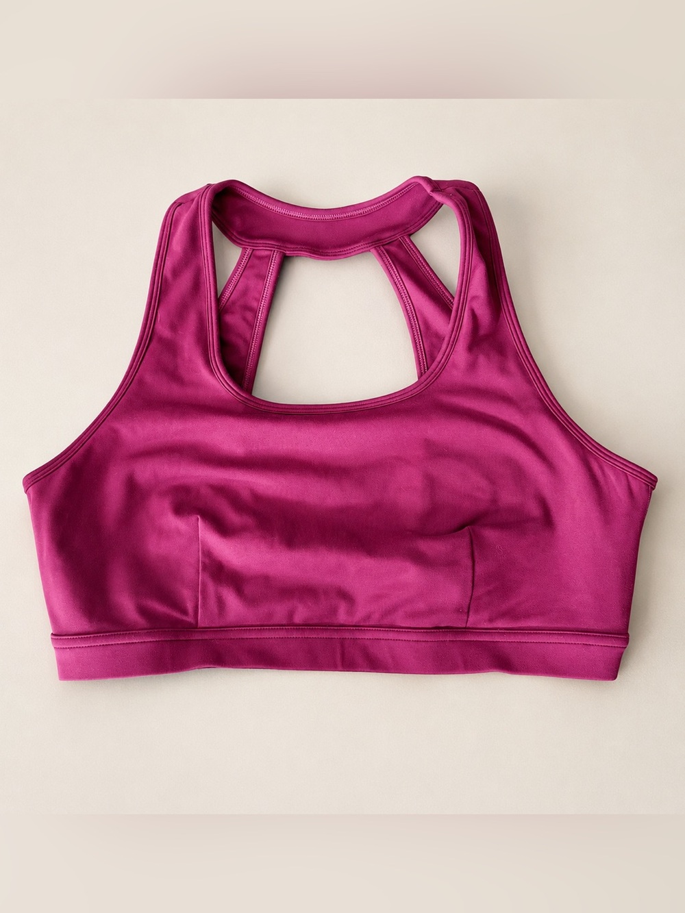 POPFLEX Sports Bra 1X Exquisite Burgundy Racerback Medium Support
